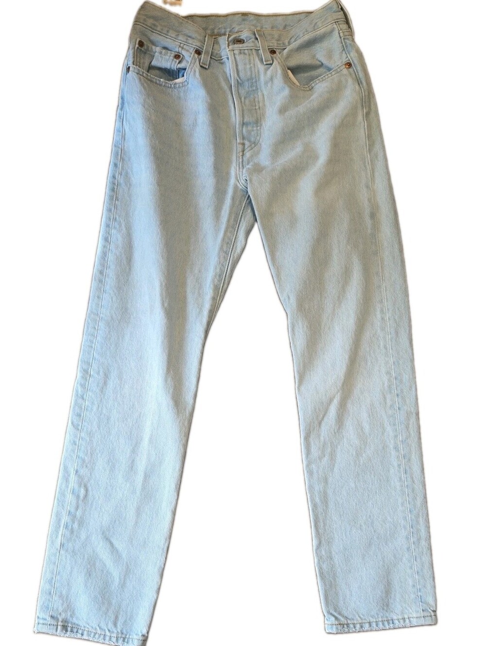 Levis Acid Light Wash Button Fly 501 Womens 27x30 Straight Leg